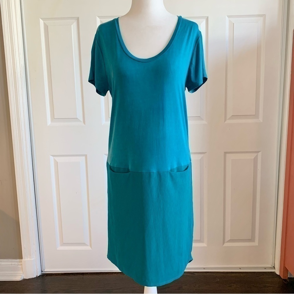 Anthropologie Dolan Teal Blue Drop Waist Dress